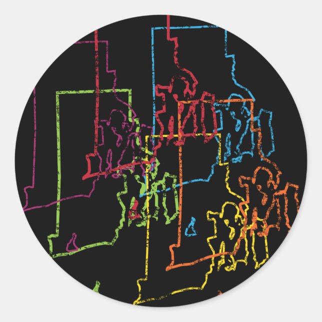 Adesivo desfoque do orgulho da ilha (Frente)