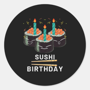 Adesivo Desfrute Sushi Aniversário Para Presentes Homens M