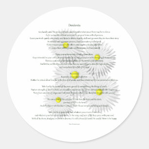 Adesivo Desiderata com margaridas