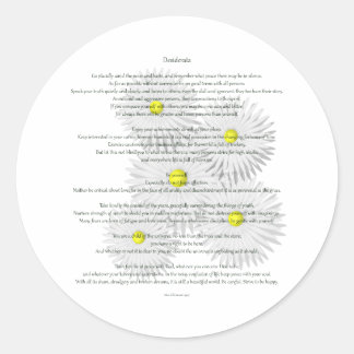 Adesivo Desiderata com margaridas