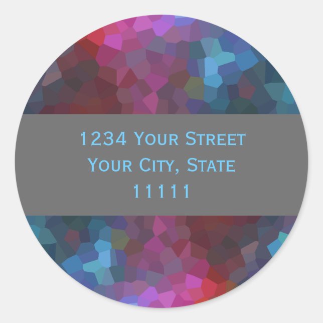 Adesivo Design abstrato do endereço de devolução (Frente)