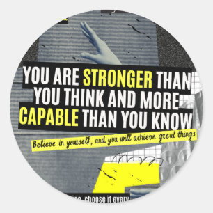 Adesivo Design amarelo maximalista com frases positivas