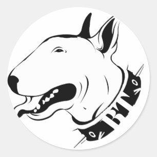 Adesivo Design artístico da raça do cão de bull terrier