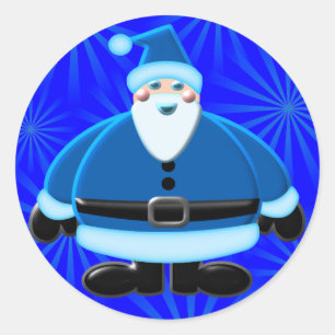 Adesivo Design azul do Natal do papai noel