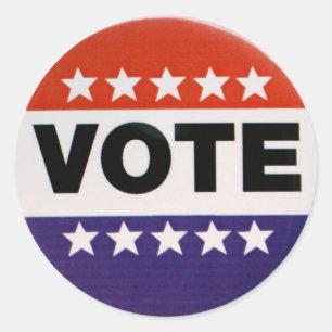 Adesivo Design branco & azul vermelho do voto