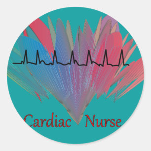 Adesivo Design cardíaco da enfermeira QRS