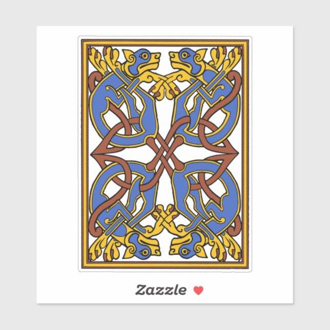 Adesivo Design Celtic Knot com Hounds (Folha)