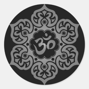 Adesivo Design cinzento e preto floral de Aum