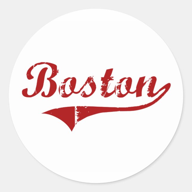 Adesivo Design Clássico de Boston Massachusetts (Frente)