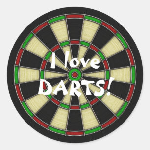 Adesivo Design Clássico do Dart Board, Darts, Jogos Dart
