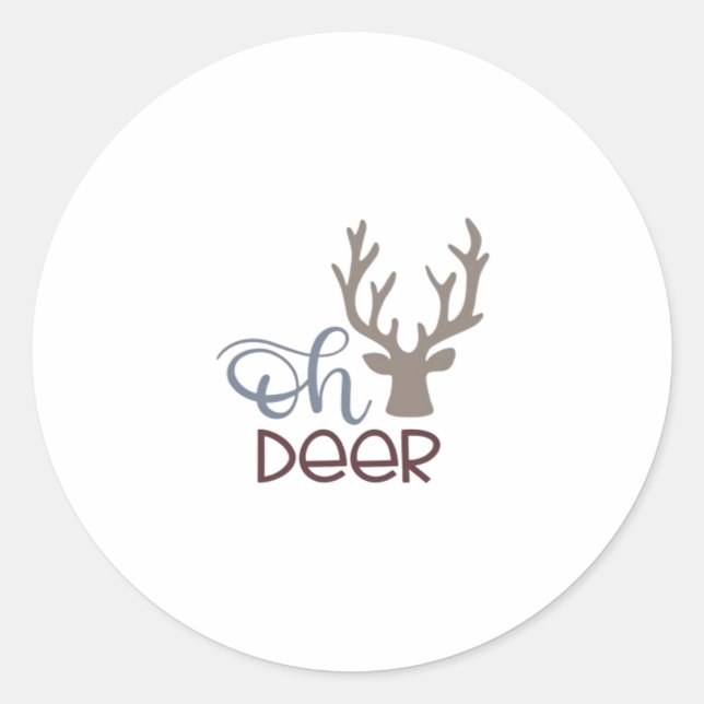 Adesivo Design Clássico Retro Oh Deer (Frente)