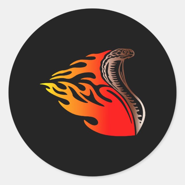 Adesivo design cobra flames (Frente)