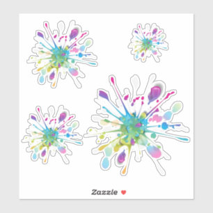 Adesivo Design colorido do respingo