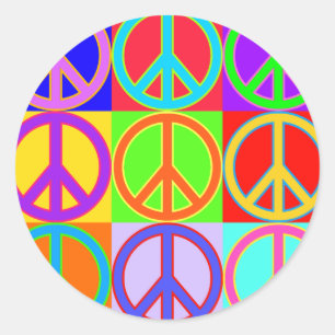 Adesivo Design colorido do sinal de paz