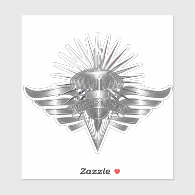 Adesivo Design comemorativa de Elite Paratrooper (Folha)