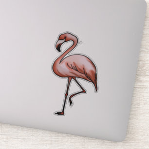 Adesivo design cor-de-rosa do flamingo