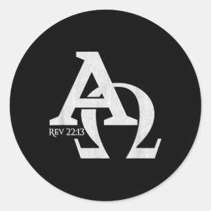 Adesivo Design Cristão - Alfa E Ômega A Letra Grega