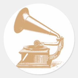 Adesivo design customizável do gramofone