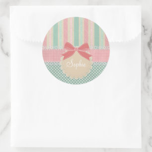 Adesivo Design Cute Pastel de Bolinhas e Listras