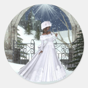 Adesivo Design D3 da Mulher de inverno - Stickers Fantásti
