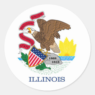 Adesivo Design da bandeira do estado de Illinois