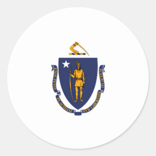 Adesivo Design da bandeira do estado de Massachusetts