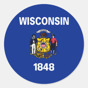 Adesivo Design da bandeira do estado de Wisconsin
