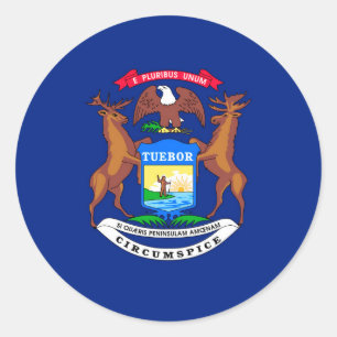 Adesivo Design da bandeira do estado do Michigan
