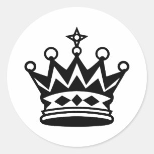 Adesivo Design da Coroa Monocromática Elegante