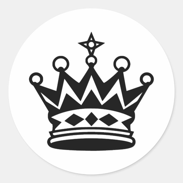 Adesivo Design da Coroa Monocromática Elegante (Frente)