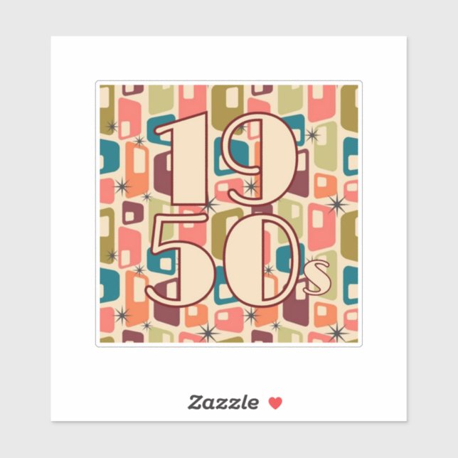 Adesivo design da Década de 1950 (Folha)