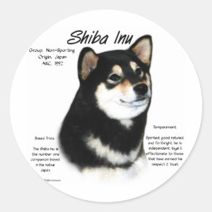 Adesivo Design da história de Shiba Inu (preto/tan)