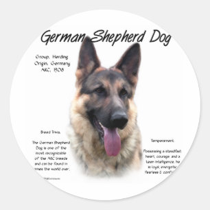 Adesivo Design da história do cão de german shepherd