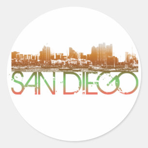 Adesivo Design da skyline de San Diego