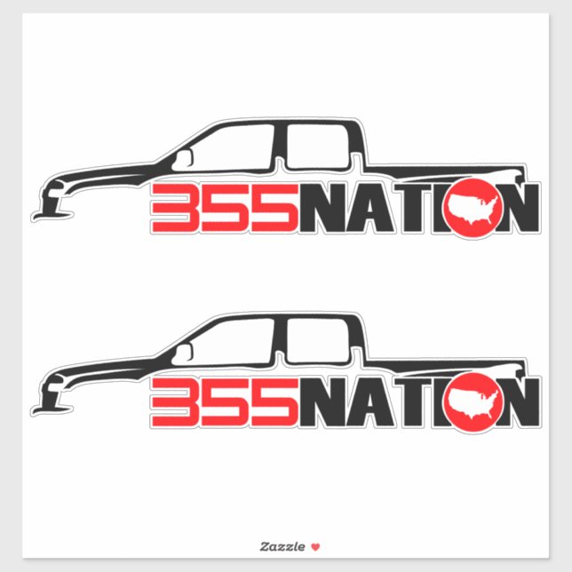 Adesivo design da Tripulação 355Nation (Folha)