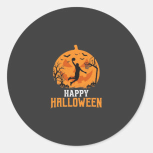 Adesivo Design de Abóbora de Basquete no Halloween_1