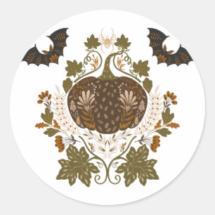 Adesivo Design de Abóbora de Vinha de Halloween