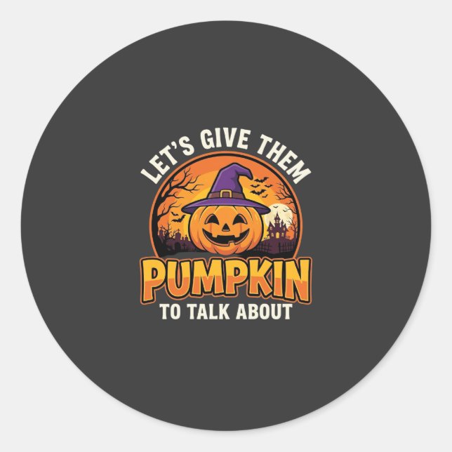 Adesivo Design de Abóbora Divertida Pun Halloween_1 (Frente)