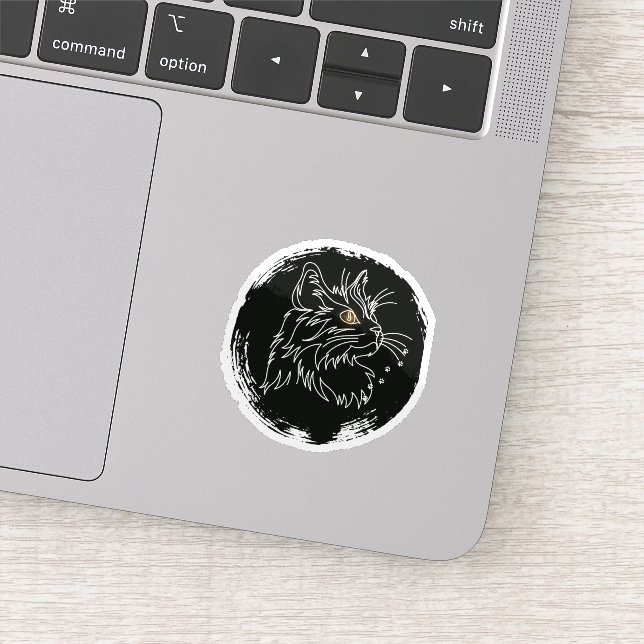 Adesivo Design de Amante de Gato Fofo (Detalhe)