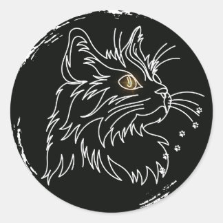 Adesivo Design de Amante de Gato Fofo