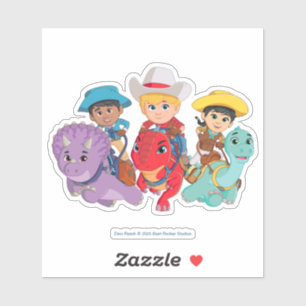 Adesivo Design de Amigos Ranch Dino