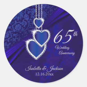 Adesivo Design de aniversário de casamento de 65/45 anos