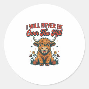 Adesivo Design de aniversário engraçado de vaca das Terras