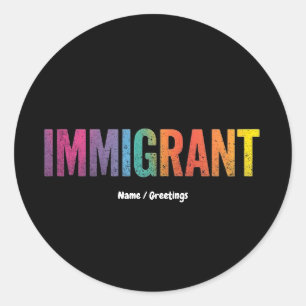 Adesivo Design de Anti-Racismo Simples e Minimalista Imigr