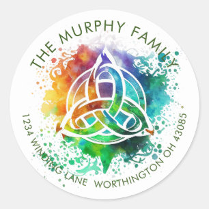 Adesivo Design de Aquarela Celta Grunge Colorida