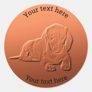 Adesivo Design de Arte Personalizável do Dachshund #copp1