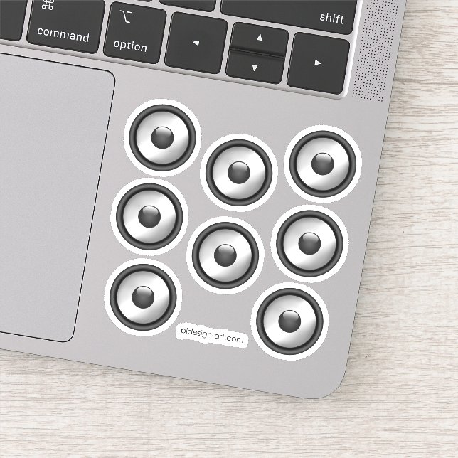 Adesivo design de Auto-falante de Música legal (Detalhe)