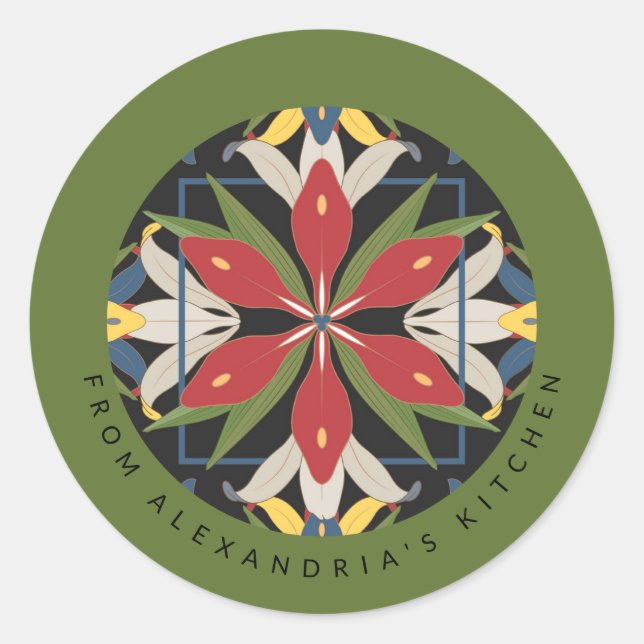 Adesivo Design de Azulejo Verde para Cozinha | Diretamente (Frente)