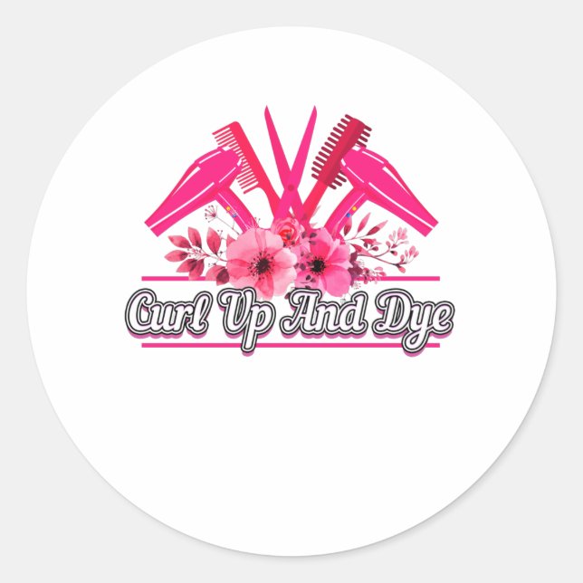 Adesivo Design de barbeiro, tesoura, pente, secador de cab (Frente)