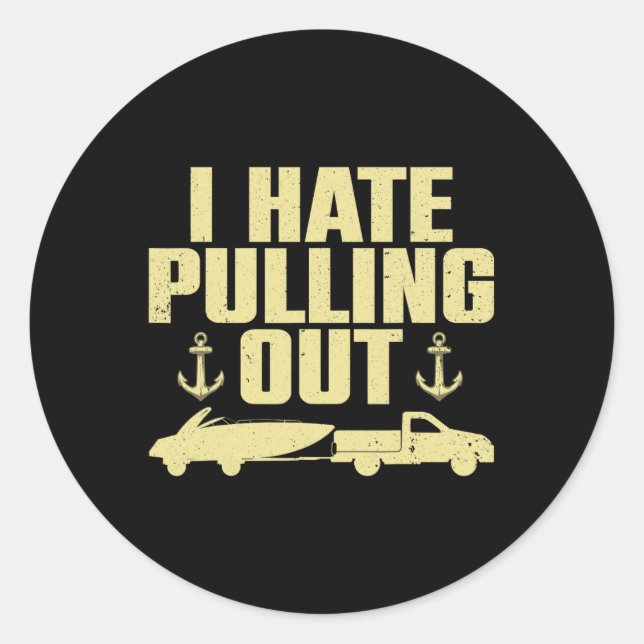 Adesivo Design De Barcos Engraçado Para Homens, Barco De B (Frente)